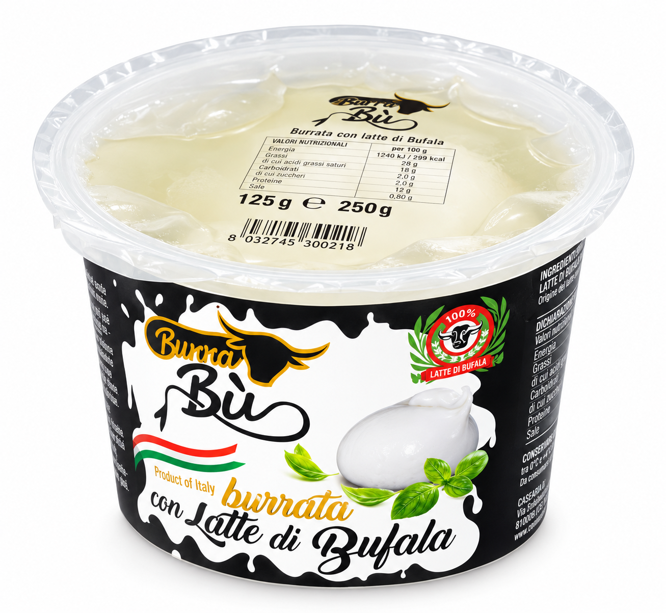 BurraBu', Burrata with Buffalo Milk - 125g