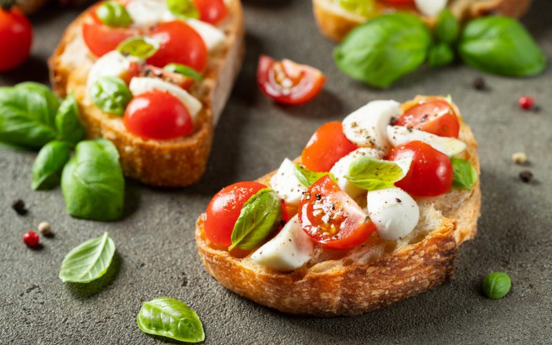 Bruschetta with Tomato and Aubergines