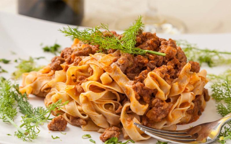 Tagliatelle with fresh Tuscan sausage ragú